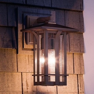 Luxury Craftsman Wall Sconce, 16H x 9"W, with Tudor Style, Olde Bronze, UHP1153 by Urban Ambiance - 16H x 9W x 10-3/8Dep
