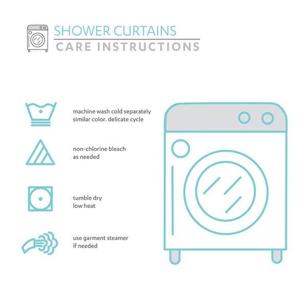 Lush Decor Boho Watercolor Border Shower Curtain