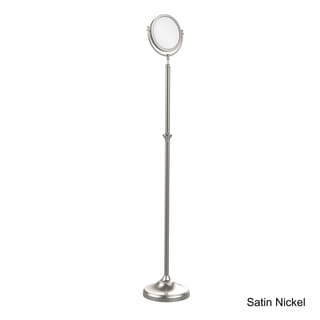 Allied Brass Adjustable Height Floor-standing Makeup Mirror with 8-inch Diameter and 3X Magnification