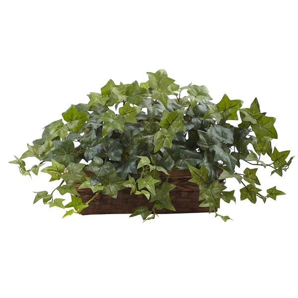 Puff Ivy w/Ledge Basket - 26"W x 12.5"H x 15"D