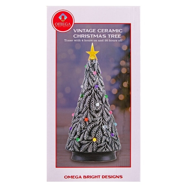 Omega Bright Designs Vintage Ceramic Christmas Needle Tree