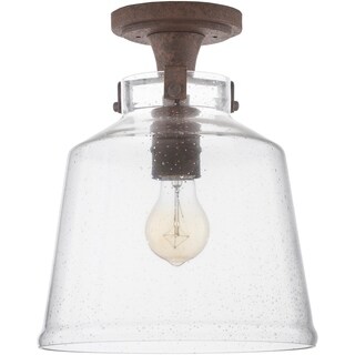 Artistic Weavers Kenova Vintage Bubbled Glass 1-light Flush Mount Light - 10" x 11" x 11"