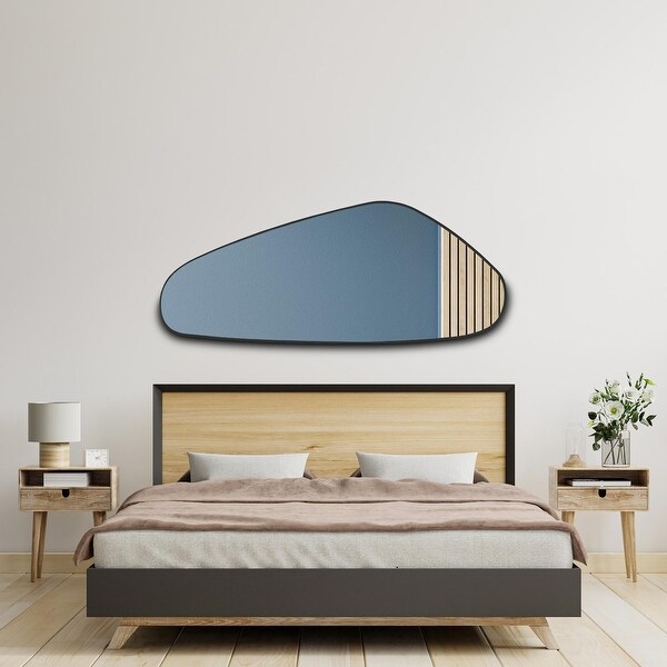 Asymmetrical Mirror, Decorative Irregular Mirror, Modern Aesthetic Mirror for Vanity - 50 x 20 Inches