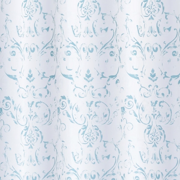 Laura Ashley Aqua Halsted 70x72 PEVA Shower Curtain