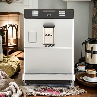 6-Step Ginder Adjustment Espresso Machine with Led Display, Stainless Steel Buttons