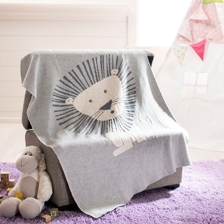 SAFAVIEH Dandy Lion Baby Throw Blanket - 32" x 40" - 32" x 40"