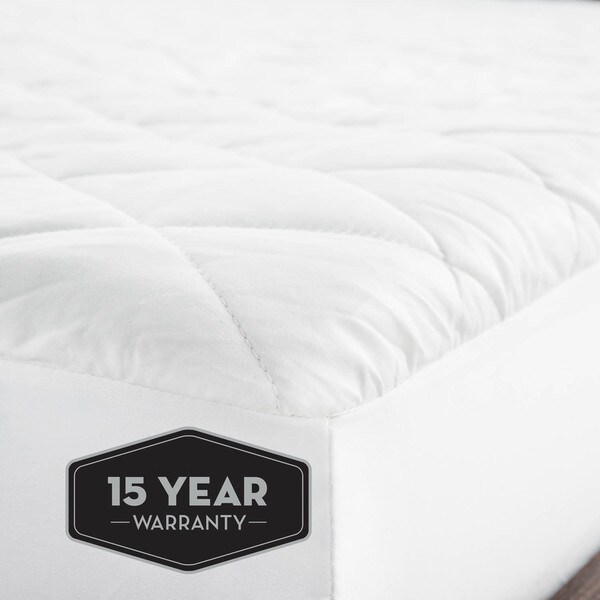 Malouf Sleep Tite Quilt Tite Quilted Waterproof Cotton Mattress Protector - White