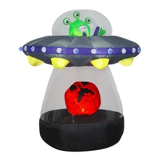 72" Halloween Inflatable Animated Alien Spacecraft - 72 in