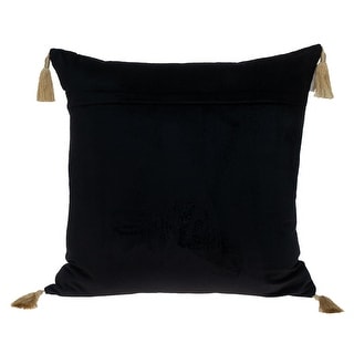 Parkland Collection Zella Transitional Black Throw Pillow