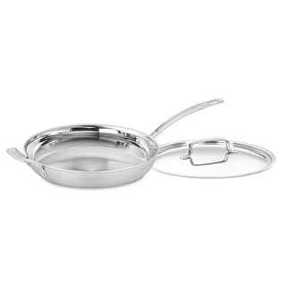 Cuisinart MCP22-30HCN MultiClad Pro Skillet with Helper and Cover, 12-Inch