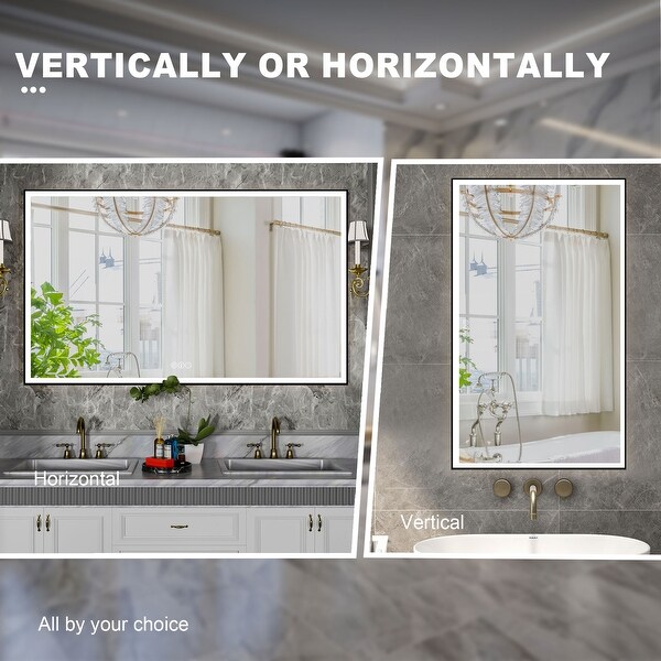 Modern Large Bathroom Vanity Mirror Makeup Mirror with LED Lights