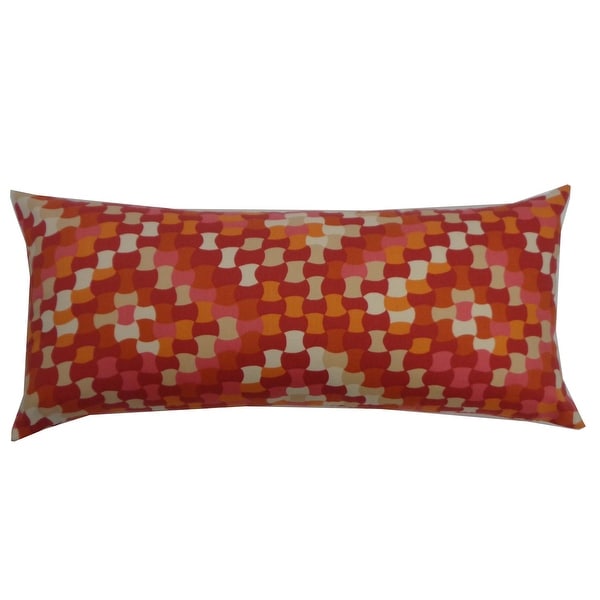 Jiti Multi Color Abstract Arrow Patterned Transitional Cotton Rectangle Lumbar Pillows Cushion for Sofa Chair 12 x 24