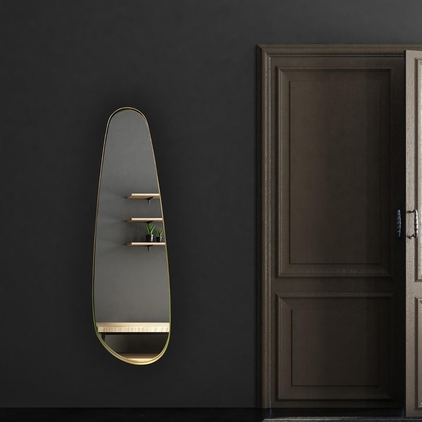 Modern Asymmetrical Large Mirror , Metal Frame