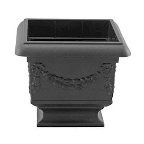 Decorative Square Black On A Pedestal Planter