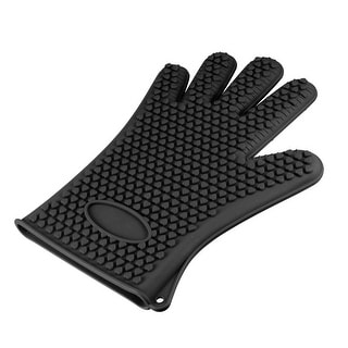 BBQ Grilling Gloves Oven Gloves for Cooking Barbecue Black