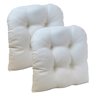 Gripper Non-Slip 15" x 15" Omega Tufted Universal Chair Cushions (Set of 2)