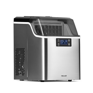 Newair Countertop Clear Ice Maker, 45 lbs. of Ice a Day with Custom Ice Thickness Settings and 1-Gallon Water Bottle Dispenser