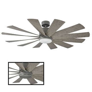 Windflower 60-inch 12-blade Indoor/ Outdoor Smart LED Ceiling Fan