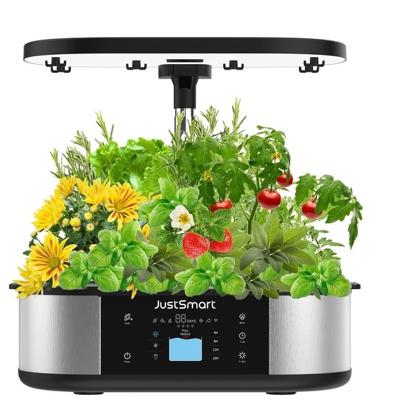 12 Pods Hydroponics Growing System up to 30" with Pump System - N/A
