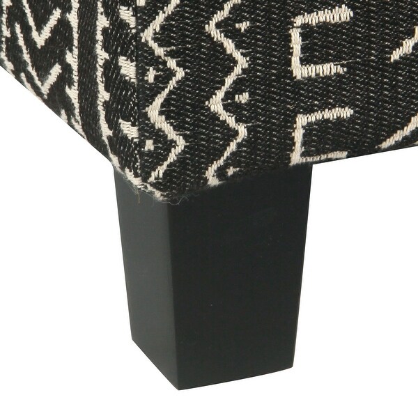 Carson Carrington Birkerod Onyx Square Ottoman with Lift Off Top