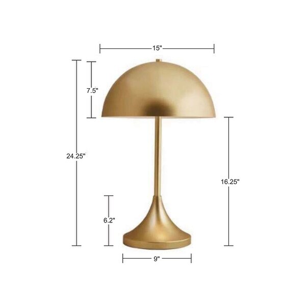 Ink+Ivy Bryson Gold Dome-Shaped 2-Light Metal Table Lamp