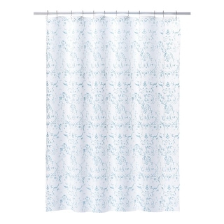 Laura Ashley Aqua Halsted 70x72 PEVA Shower Curtain
