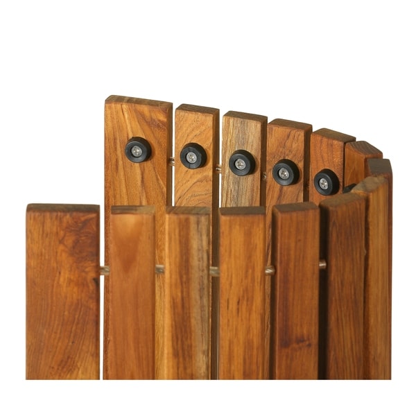 Bare Decor Cosi String Spa Shower Mat in Solid Teak Wood Oiled Finish, Large: 31.5" x 20"