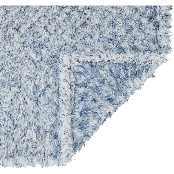 SoftLux Velvety Soft Melange Sherpa Light Weight Throw Blanket