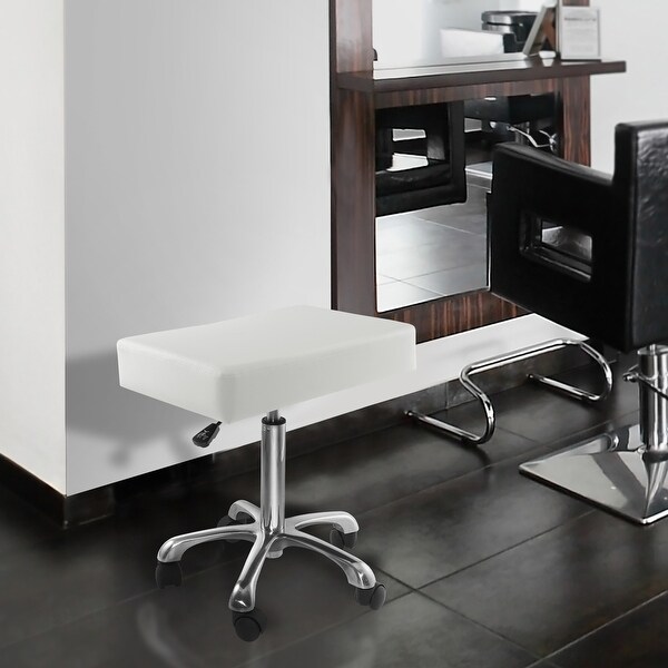 Rolling Hydraulic Salon Stool with Large Adjustable Seat