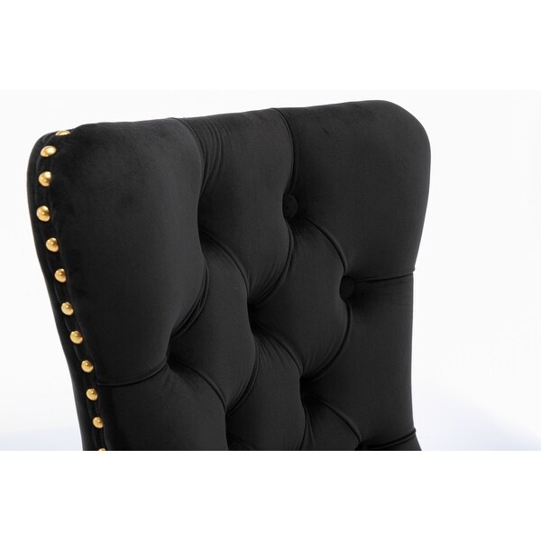 High-end Tufted Solid Wood Velvet Upholstered Dining Chair