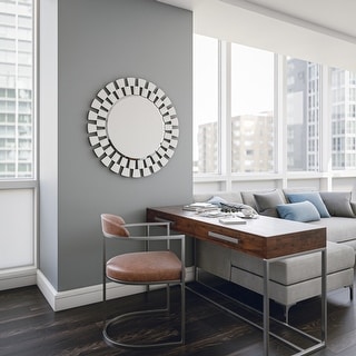 Hera Silver Finish Wall Mirror - 36" Dia.