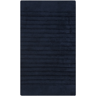SAFAVIEH Spa 2400 Gram Stripes Navy 27 x 45 Bath Rug (Set of 2) - 27' x 45'