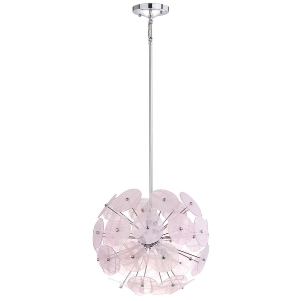 SAFAVIEH Lighting 4-light Montana Pendant / Pink - 16.5" x 16.5" x 18-48"