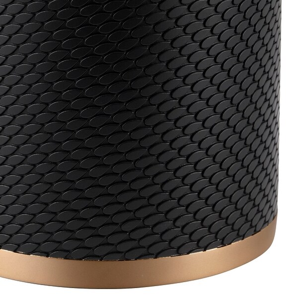 Amal Wastebasket - Black/Gold