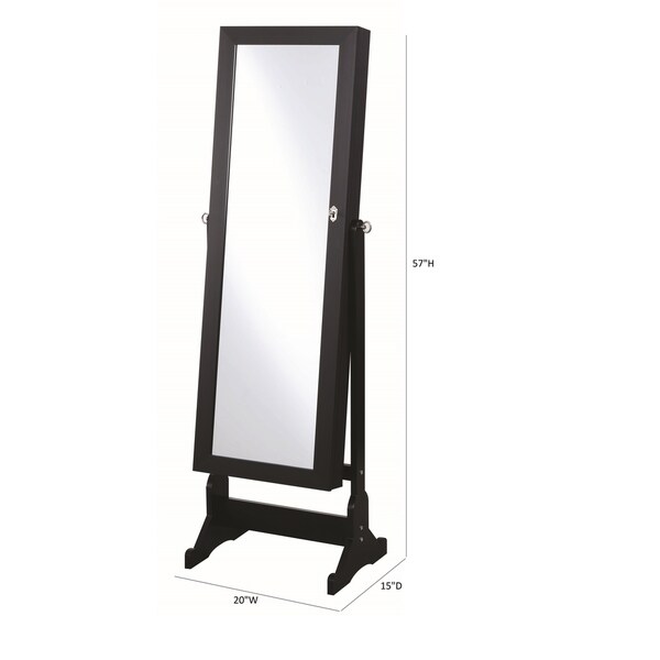 Coaster Furniture Tutuola Black Jewelry Cheval Mirror