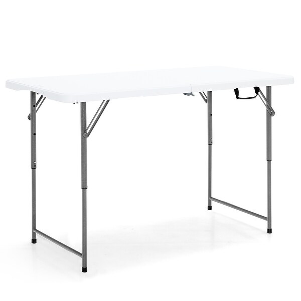 Costway Folding Table Portable Bi-fold Picnic Dining Table w/ 3-Level - See Details