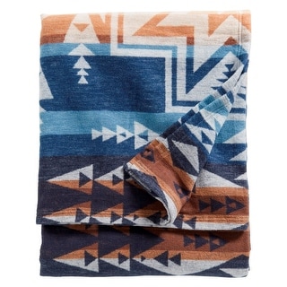Pendleton Silver City Denim Machine Washable Cotton Queen Blanket
