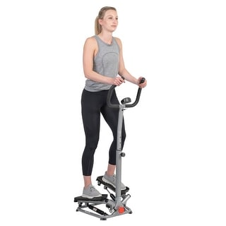 Sunny Health Fitness Twist Stair Stepper Machine w/ Handlebar