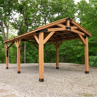 Backyard Discovery 12' x 20' Norwood Cedar Carport Gazebo