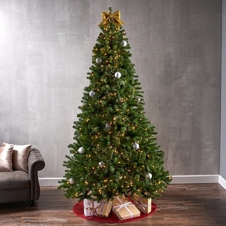 9-foot Noble Fir Pre-Lit String Light or Unlit Hinged Artificial Christmas Tree by Christopher Knight Home