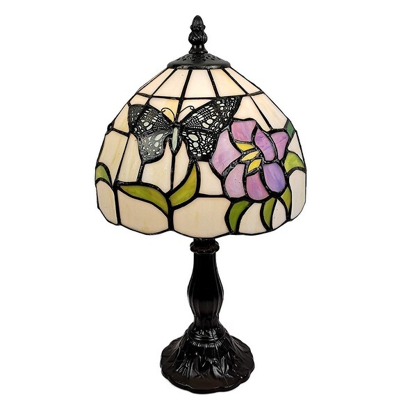 Tiffany Style Butterfly Table Lamp 15" AM210TL08B Amora Lighting
