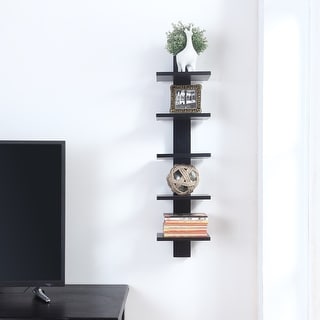 Spine Wall Black Book Shelves