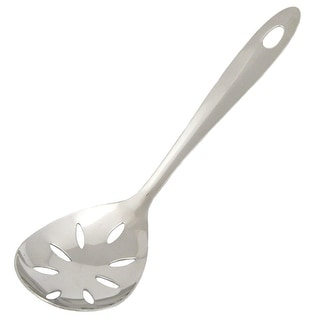 Chef Craft 9.5" Stainless Steel Slotted Serving Spoon with Sleek Mirror Finish