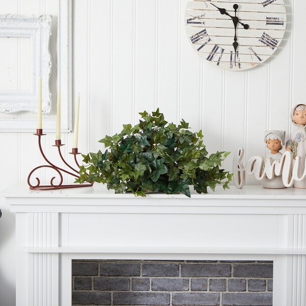 2' Artificial Silk Ivy Ledge Plant with Planter