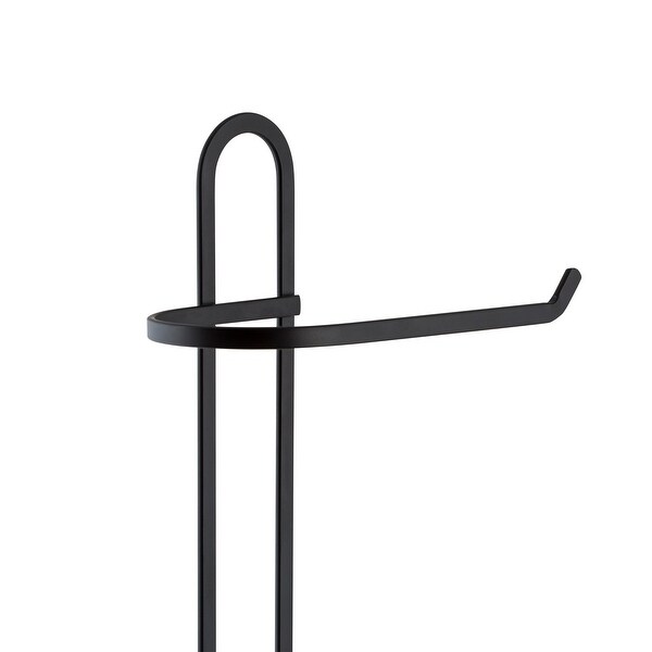 Elle Décor Noir Toilet Paper Reserve in Black - 6.61" x 6.26" x 25.20"