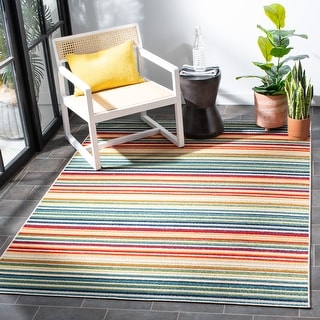 SAFAVIEH Cabana Eglantina Indoor/ Outdoor Waterproof Patio Stripe Rug