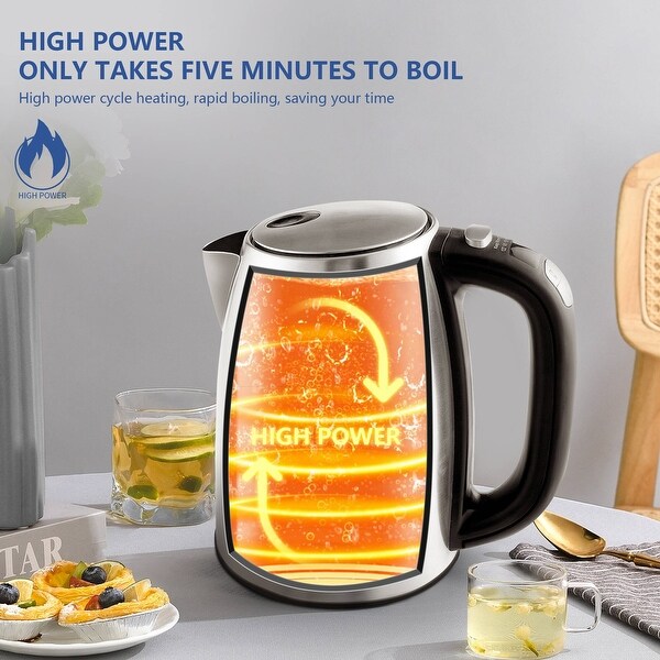 1.7-Liter Capacity Cordless Stainless Steel Electric Kettle