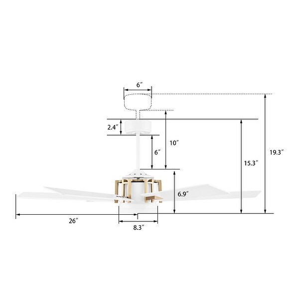 Cartwright 52-inch Indoor Ceiling Fan with Remote, Light Kit Included