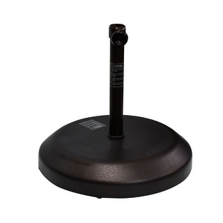 North Bend 75-pound Round Concrete Weighted Powdercoated Steel Umbrella Base With Wheels by Havenside Home