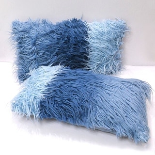 Mongolian Tip Dyed Faux Fur Pillow Shell 2 set